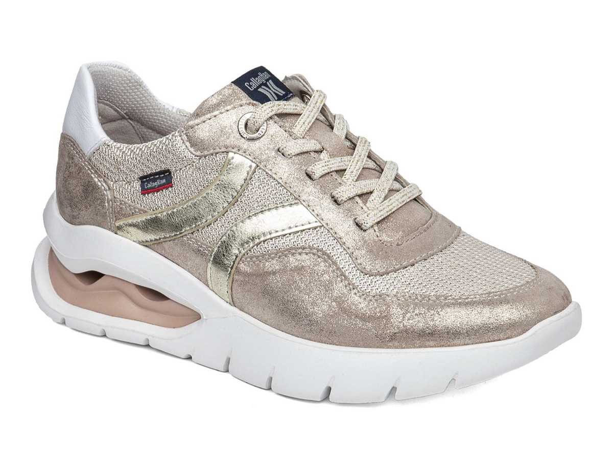 Callaghan 45812 Aria Sneakers Damen Weiß Gold Beige | HML8780PM