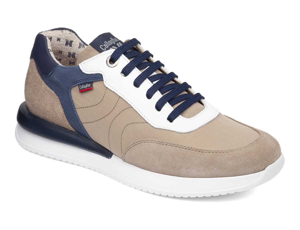 Callaghan 51100 Moses Sneakers Herren Beige Blau | PNJ5384AO