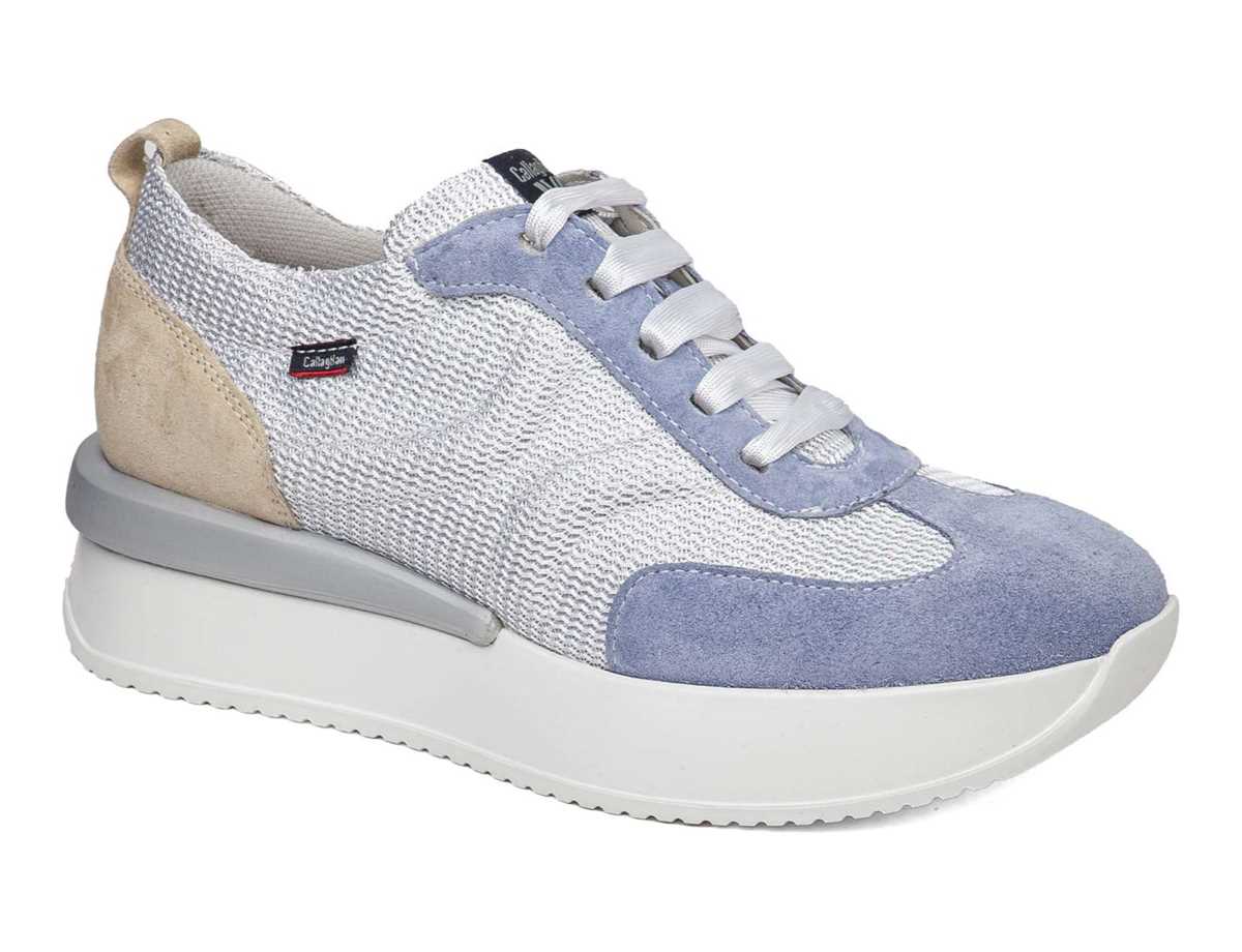 Callaghan 51200 Dina Sneakers Damen Blau Weiß Beige | SXI337JU