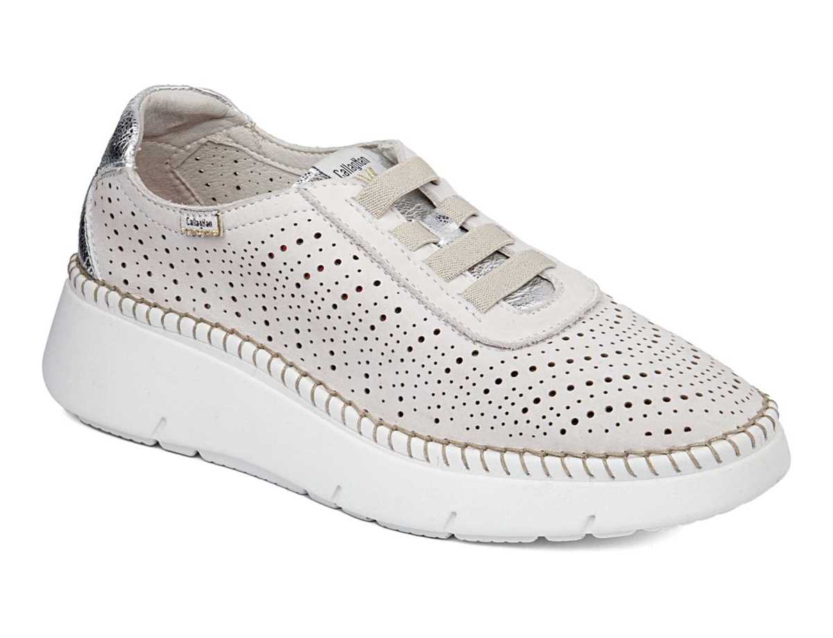 Callaghan 53600 Circular Sra. Plateau Sneakers Damen Weiß Silber | OPA2671YZ