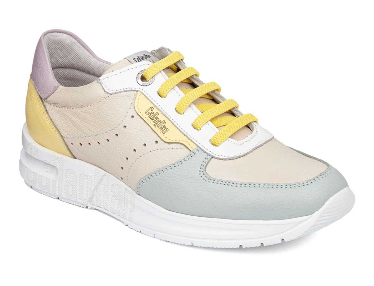 Callaghan 92120 Dorcas S.I.L Sneakers Damen Beige Gelb Blau | CUX7347DE