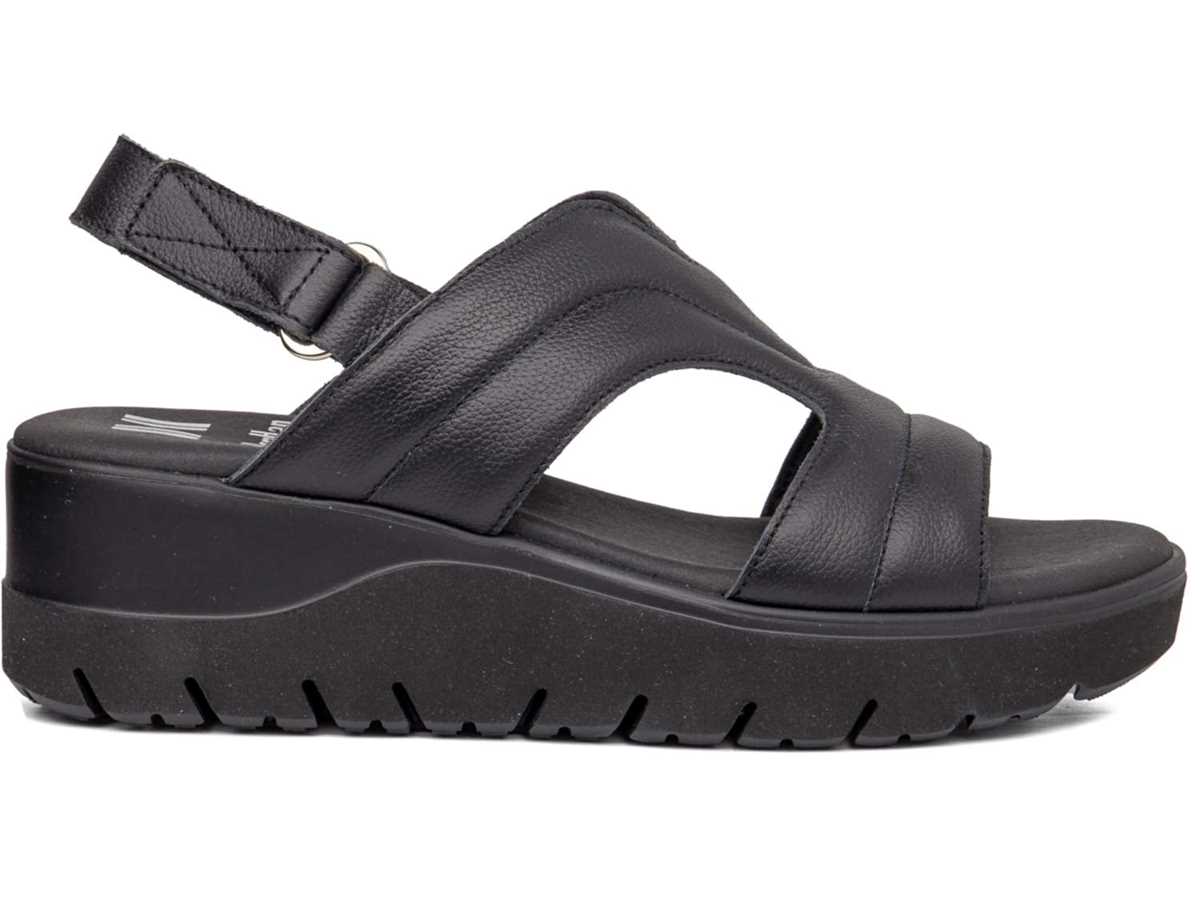 Callaghan 26516 Uwanja Plateau Sandalen Damen Schwarz | NCX931BY