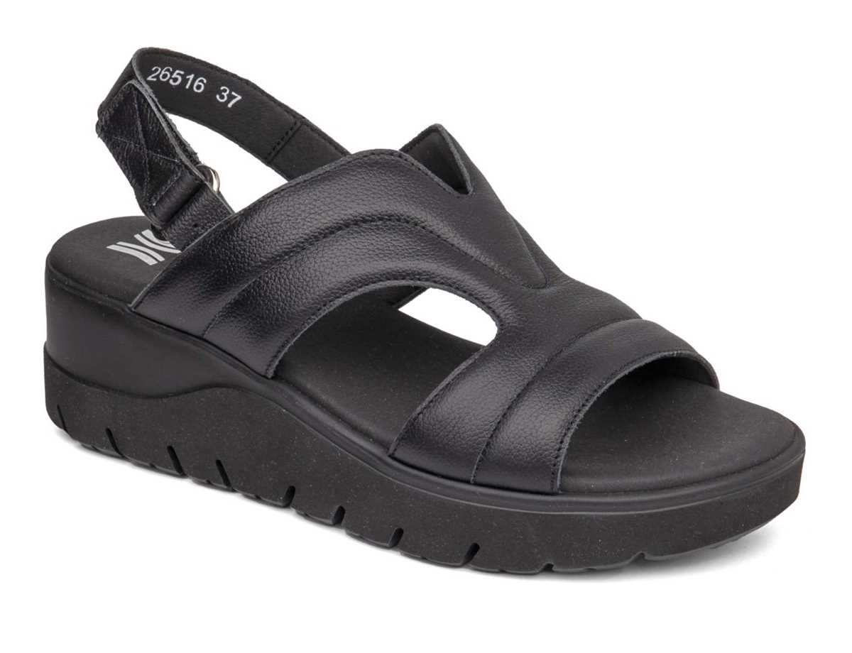 Callaghan 26516 Uwanja Plateau Sandalen Damen Schwarz | NCX931BY