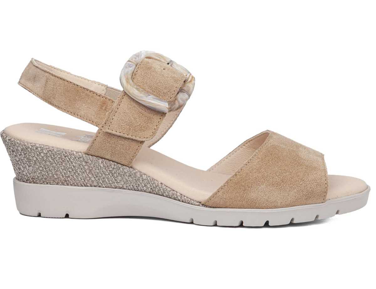 Callaghan 29116 Esperanza Keilabsatz Sandalen Damen Beige | OGY832UR