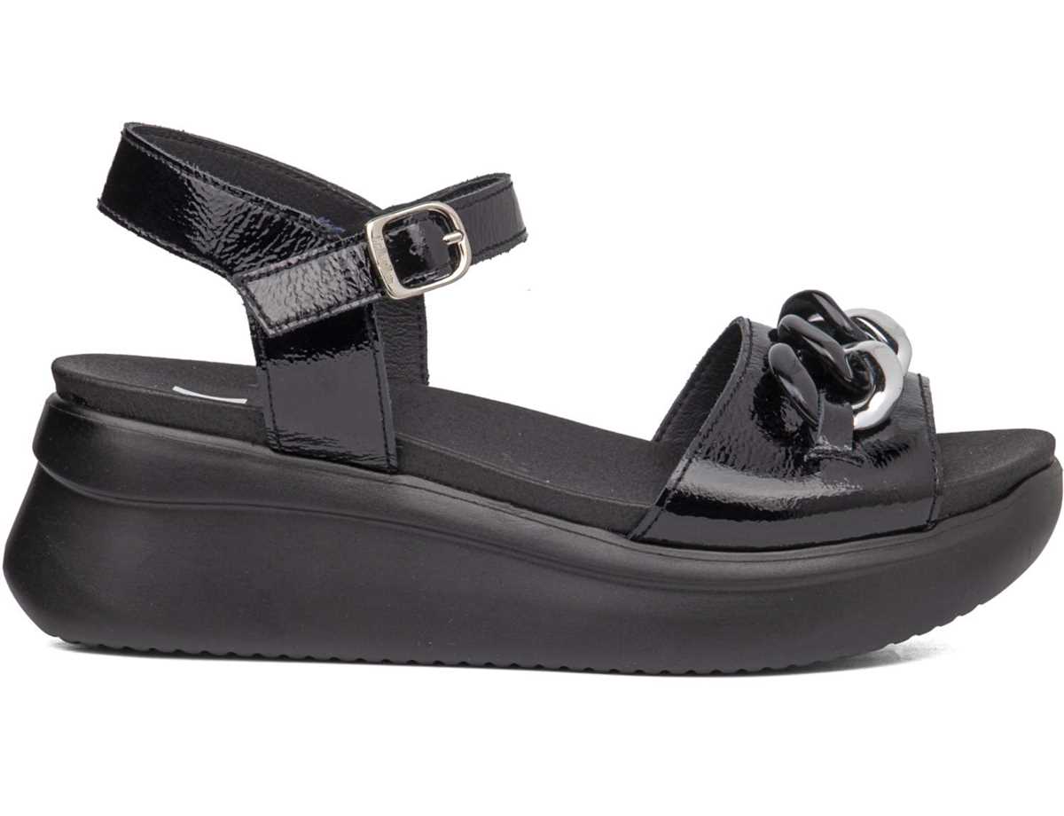 Callaghan 29910 Llana Keilabsatz Sandalen Damen Schwarz | VEJ5478JD