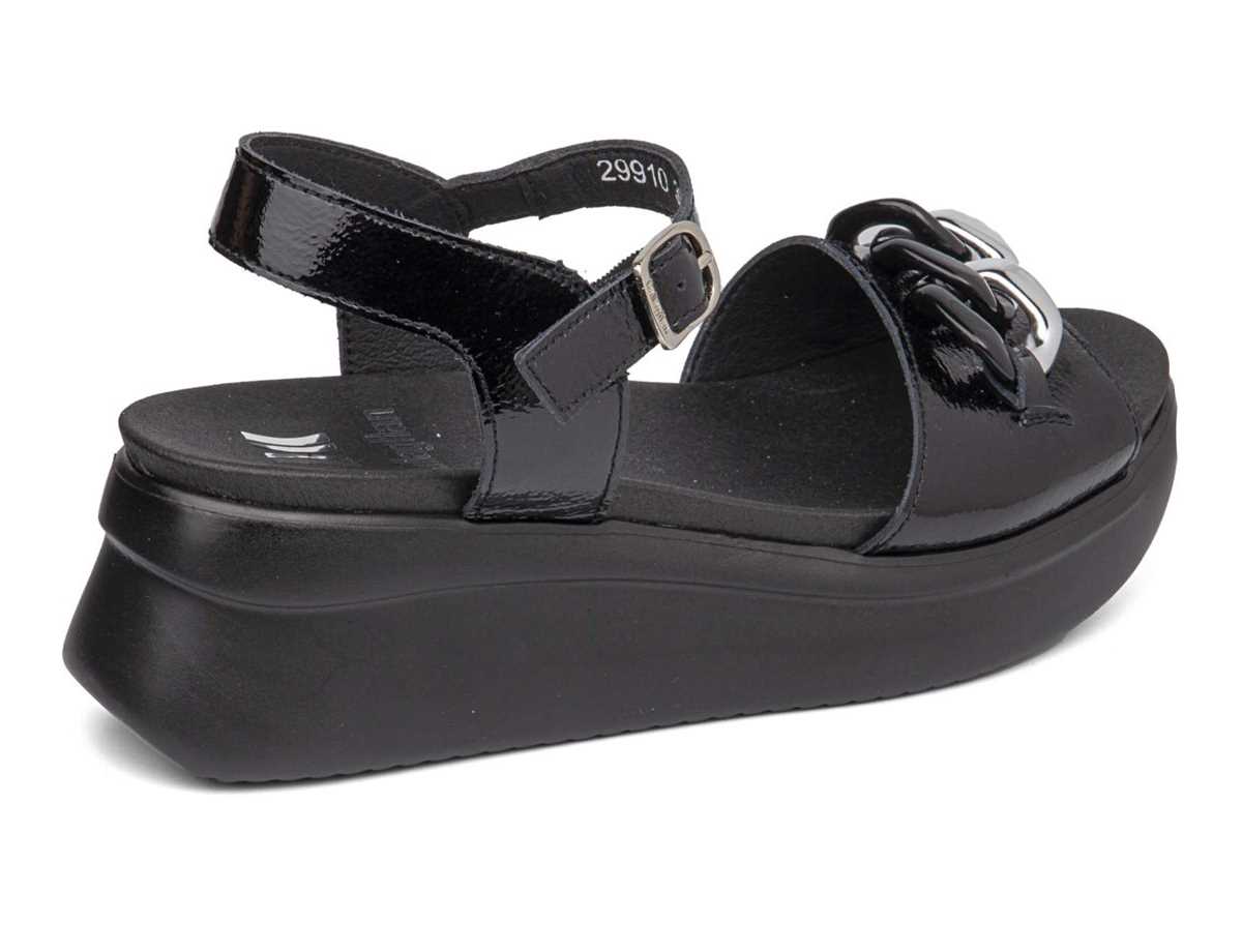 Callaghan 29910 Llana Keilabsatz Sandalen Damen Schwarz | VEJ5478JD