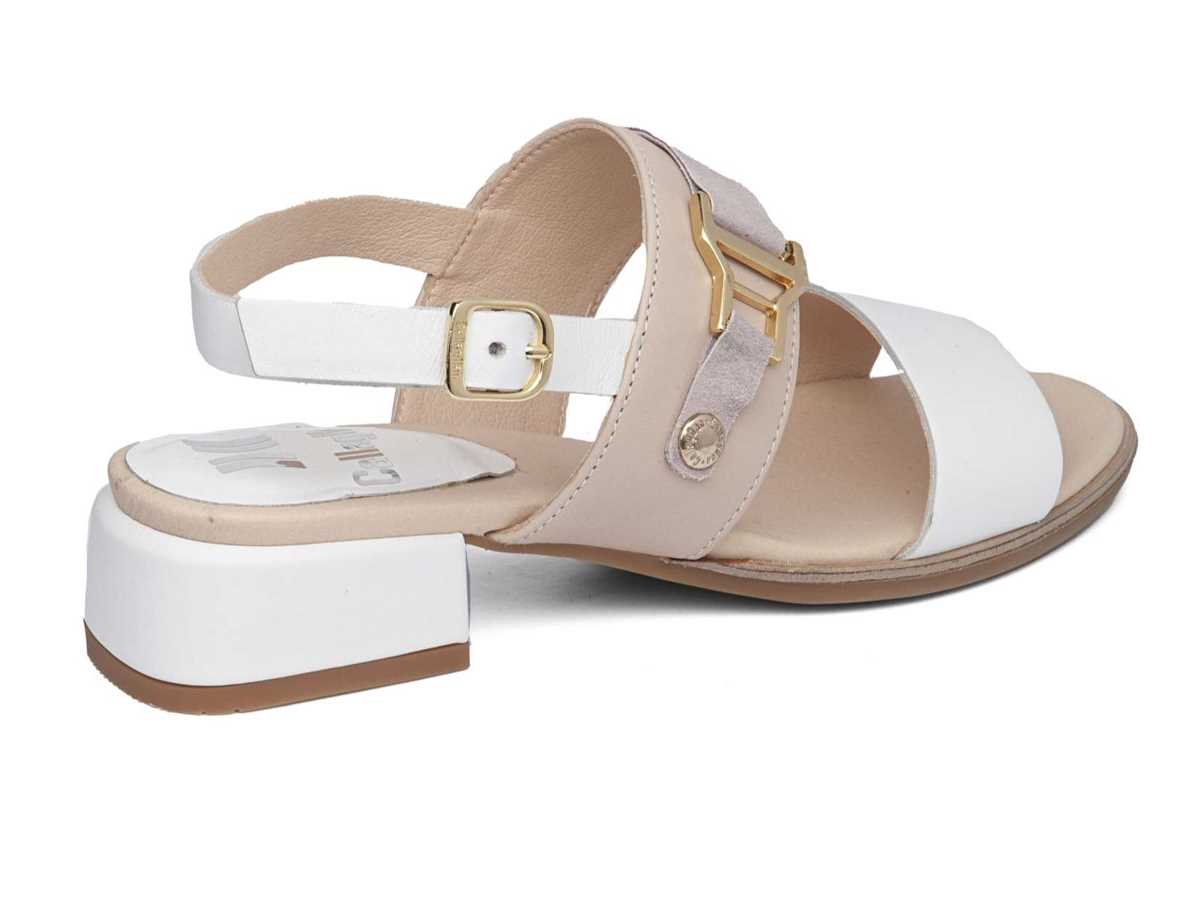 Callaghan 30304 Luna Sandalen Absatz Damen Weiß Rosa Lila | YZB3746NJ