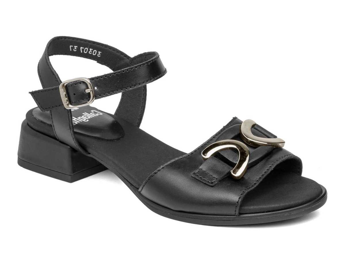 Callaghan 30307 Luna Sandalen Absatz Damen Schwarz | ZIO2770MR