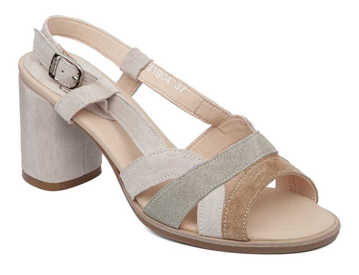 Callaghan 31904 Kanji Sandalen Absatz Damen Beige Grün Weiß | CXB8378AX