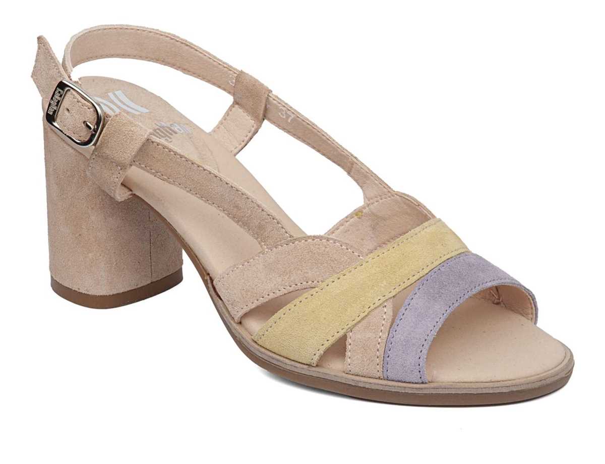 Callaghan 31904 Kanji Sandalen Absatz Damen Lila Gelb Beige | WGR612MV