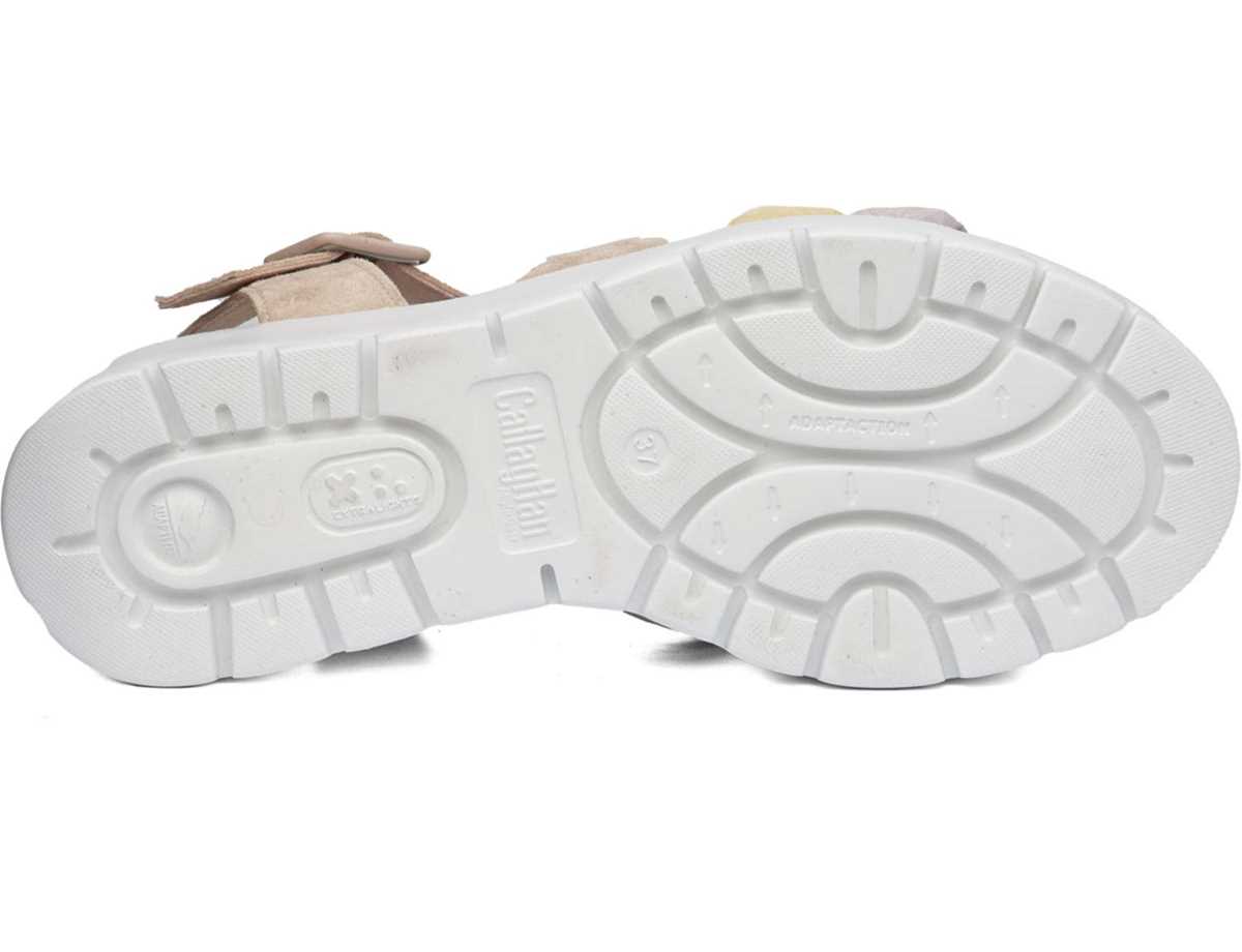 Callaghan 32000 Bera Keilabsatz Sandalen Damen Lila Gelb Beige | JCW893AM