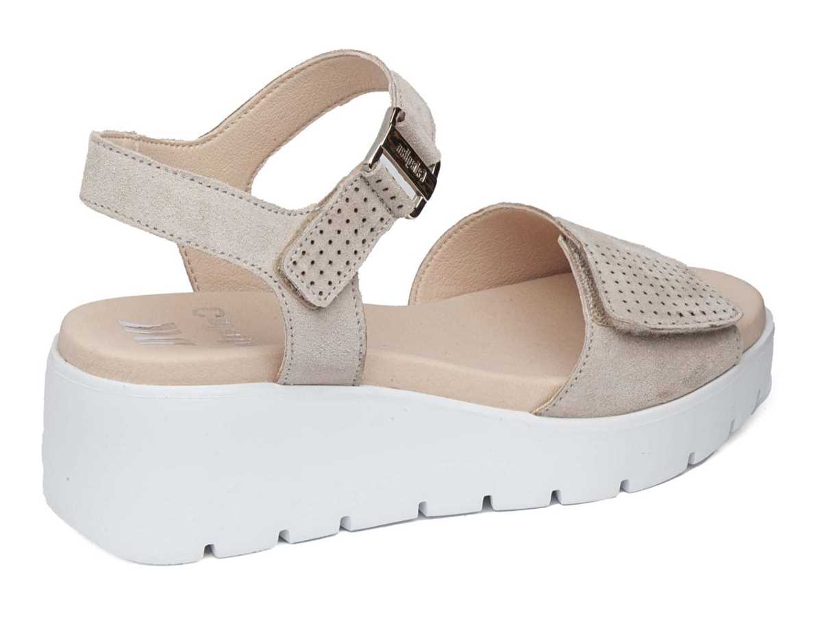 Callaghan 32002 Bera Keilabsatz Sandalen Damen Beige | YRK8948RN