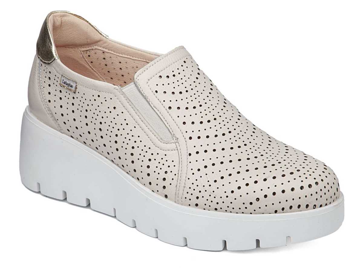 Callaghan 32103 Amal Plateau Sneakers Damen Weiß Beige | AAH730AK