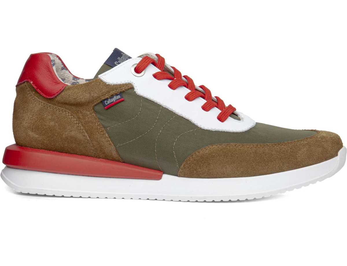 Callaghan 51100 Moses Sneakers Herren Grün Braun Rot | OYJ982SW