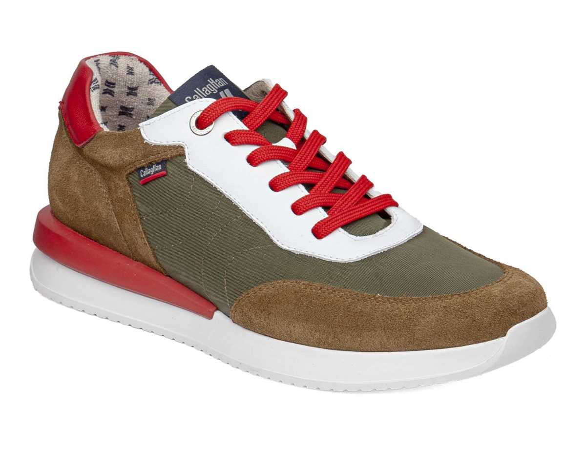 Callaghan 51100 Moses Sneakers Herren Grün Braun Rot | OYJ982SW