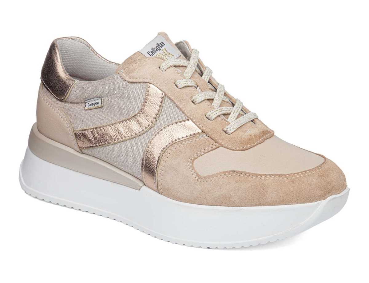 Callaghan 51204 Dina Sneakers Damen Rosa Beige Gold | LEF7397LV