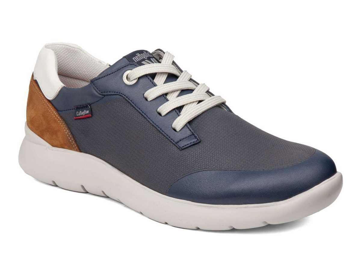 Callaghan 51308 Nuvole Sneakers Herren Blau Braun Weiß | WDX317MH