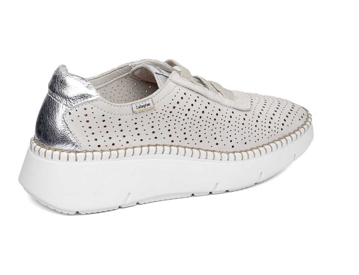 Callaghan 53600 Circular Sra. Plateau Sneakers Damen Weiß Silber | OPA2671YZ