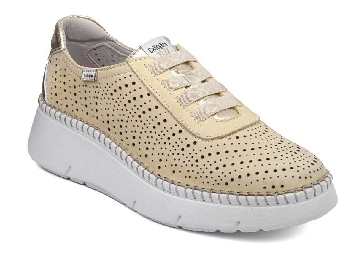 Callaghan 53600 Circular Sra. Plateau Sneakers Damen Gelb Beige | PZT4637HU